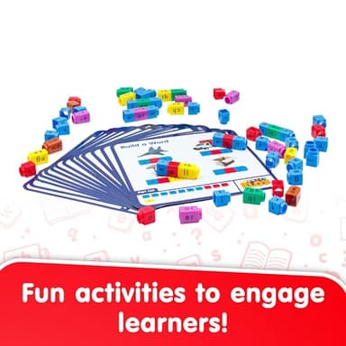 Junior Learning: Rainbow Phonics Blox: Decoding - Phase 3 - Build & Learn, 30 Activity Cards, Color Coded Blocks, Reading Development, Kids Ages 5+ - Image 4