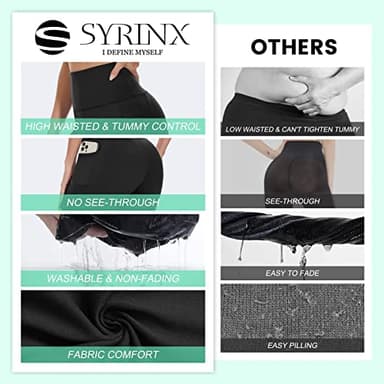 3 Pack Biker Shorts with Pockets for Women – 8"/5" High Waisted Tummy Control Workout Spandex Shorts for Gym Yoga - Image 2