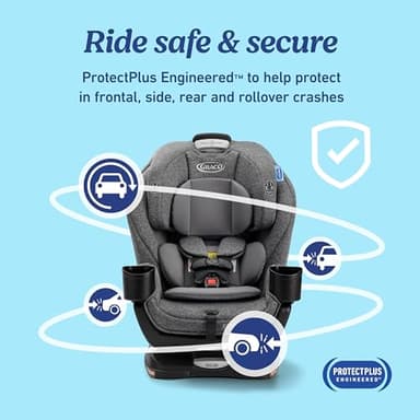 Graco Extend2Fit Convertible Baby Car Seat, Rear and Forward Facing, Adjustable Extension Panel for Extra Legroom, Ashten - Image 5