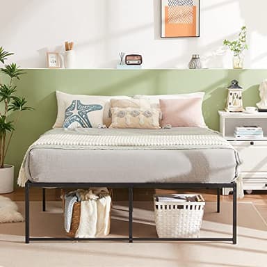 VECELO 18" Full Bed Frame Tall Metal Platform/Mattress Foundation/No Box Spring Needed - Image 3