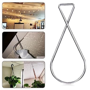 CDBOVID SS304 Ceiling Hooks 50 Pack - Rustproof Drop Ceiling Clips for Hanging Decor/Lights/Plants - Easy Install Grid Hooks for Home/Office/Wedding/Classroom - 10lb Capacity No Damage Hangers - Image 4
