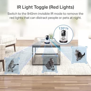 TP-Link Tapo 2K QHD Pan/Tilt Wi-Fi Camera | Apple HomeKit | Physical Privacy Mode | Color Night Vision | Motion Tracking | 2-Way Audio | Local/Cloud Storage | Works w/Alexa&Google Home | (Tapo C225) - Image 7