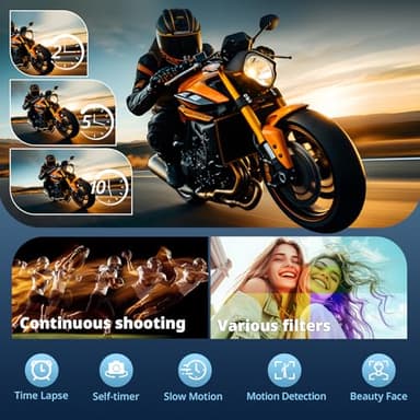 4K Digital Camera for Photography, UHD Autofocus 48MP 180° Flip Screen 16X Zoom Compact Point Shoot Vlogging Camera for YouTube with 2 Batteries, 32GB Card (Black) - Image 6