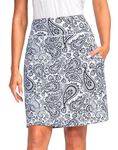 Viodia Women's 20" Knee Length Skorts Skirts Athletic Tennis Golf Skirt for Women Modest Sports Casual Summer Skirt with 5 Pockets - Image 1