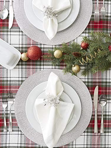 DII Woven Placemats Collection Metallic Round Placemat Set, 15", Silver, 6 Piece - Image 10