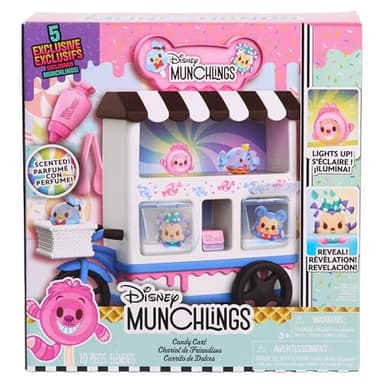 Disney Munchlings Candy Cart Playset with Lights, 13-Pieces, Color Change and Scented Figures, Kids Toys for Ages 3 Up by Just Play - Image 6