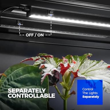 Barrina T5 Grow Lights for Indoor Plants, 2FT 80W(8 x 10W) Black Cover LED Plant Growing Lamp, Full Spectrum Grow Light Strip with Switch, Magnetic Installation, Plug and Play, 5000K, 8 Packs - Image 6