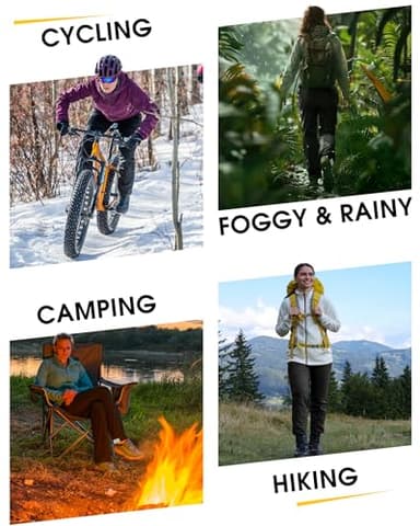 33,000ft Packable Rain Pants for Women Waterproof Pants Lightweight Rain Over Pants Outdoor Windproof Pant for Golf Hiking Black - Image 6