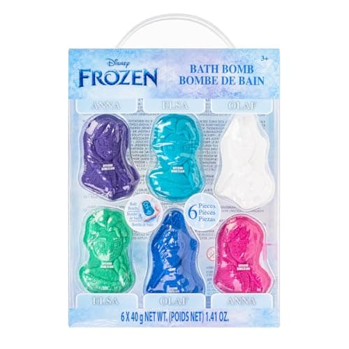 Disney Frozen 6 Pack Berry Scented Bath Bombs - Ages 3+ Character Molded Bath Bombs – Fun & Bright Colors - Great Birthday Gifts, Stocking Stuffers, Slumber Parties, Spa Days & More by Townley Girl - Image 1