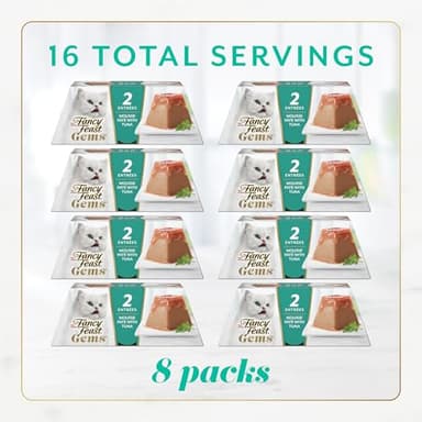 Fancy Feast Gems Pate Cat Food Mousse With Tuna and a Halo of Savory Gravy Cat Food - (Pack of 8) 4 oz. Boxes - Image 3