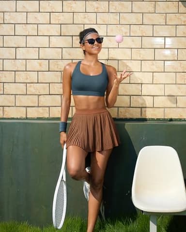 RUNNING GIRL White Sports Bra for Women, Criss-Cross Back Padded Strappy Sports Bras High Support Yoga Bra with Removable Cups(2353_Dark Blue_L) - Image 2