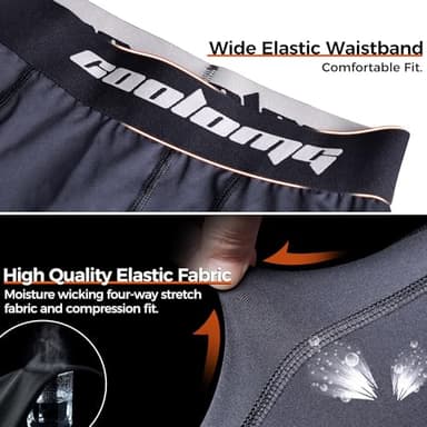 COOLOMG Athletic Cups Youth Boys Sliding Shorts with Protective Cup Baseball Football MMA Lacrosse Hockey White M - Image 5