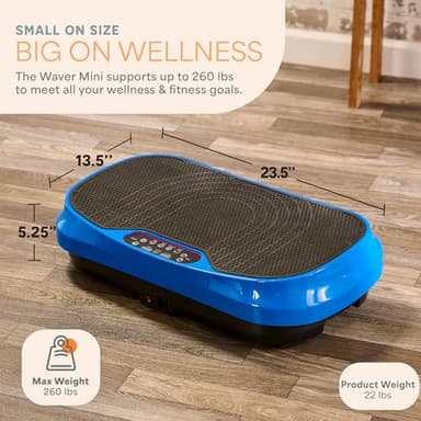 Lifepro Waver Mini Vibration Plate for Lymphatic Drainage – Whole Body Vibrating Platform Exercise Machine for Muscle Toning & Recovery with Remote & Resistance Bands, Max Load 260 lb - Image 6