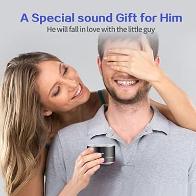 LENRUE Portable Bluetooth Speakers,Wireless Speaker with Clear Sound, Long Playtime, Small Mini Metal Speaker,Christmas Birthday Gifts for Men, Women,Kids(Black - Image 5