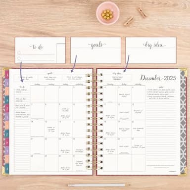 AT-A-GLANCE 2025 Planner, Daily & Monthly, 7" x 8-3/4", Medium, Hardcover, Harmony, Berry (6099-806-59-25) - Image 3