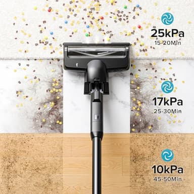 Lubluelu Cordless Vacuum Cleaner, Max 50 Mins Runtime, Stick Vacuum with Touch Screen,Lightweight Vacuum for Carpet, Home Hardwood Floor and Pet Hair. - Image 3