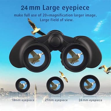 20x50 Binoculars for Adults,Compact Binocular High Power Easy Focus with Low Light Vision,Waterproof Binoculars for Bird Watching,Performances,Hunting,Sports Games,Travel with Carrying Bag - Image 3