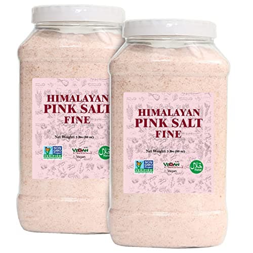 Himalayan Chef Pink Himalayan Salt, Fine Grain - 5 lbs, Organic Food Graded Pink Salt with 84 Rich Minerals, Vegan, Kosher, Non-GMO & Halal Certified, Pack of 2 - Image 1