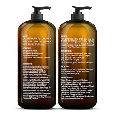 Botanic Hearth Biotin Shampoo and Conditioner Set - with Ginger Oil & Keratin for Hair Loss and Thinning Hair for Men and Women - Sulfate Free, 16 fl oz each - Image 3