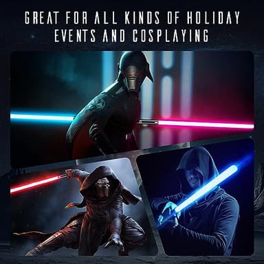 Juxaxia Lightsaber, LED Light Saber with 15 RGB Colors, Lightsabers for 3 Modes, Light Sabers with Connectors, Lightsabers for Dueling, Lightsaber Toy for Adults, Kids, 2 Pack(Black) - Image 6