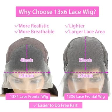 Fadaina 13x6 Deep Wave Lace Front Wigs Human Hair 180 Density, 30 Inch Curly Lace Frontal Wig Human Hair Pre Plucked with Baby Hair (30inch, 13x6 Curly Wig) - Image 3