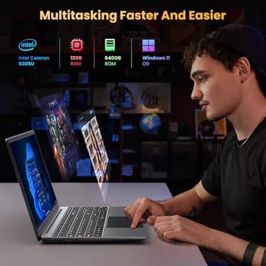 jumper Laptop, 12GB RAM 640GB ROM, Office 365-1 Year 5305U Processor, 15.6 Inch Computer, FHD IPS Screen, 38Wh Battery, 2 Stereo Speakers, USB3.0 * 2, HDMI, for Business and Students. - Image 3