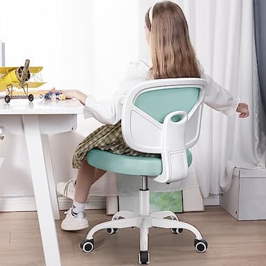 Primy Kids Desk Chair, Pink Study Chair for Boys Girls with Height Adjustable, Swivel Mesh Task Student Chairs for 4-12, Growing Teen Office Chair for Home/School/Office (Light Teal) - Image 4
