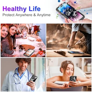 2025 New for iPhone 14 Pro Max Case Waterproof,[Glass Camera Protector & Built-in Screen Protector] [Full Body Shockproof] [IP68 Underwater][Dustproof][Dropproof] Phone Case for iPhone 14 Pro Max 6.7" - Image 7