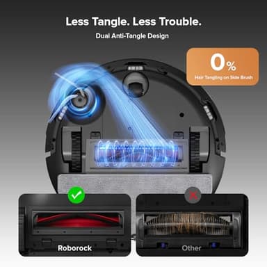 roborock Q10 S5+ Robot Vacuum and Mop, 10,000Pa Suction, Upgraded from Q8 max+, 70 Days Self-Emptying, Obstacle Avoidance, Sonic Mopping, Dual Anti-Tangle Design, Auto Mop Lifting, Ideal for Pet Hair - Image 6