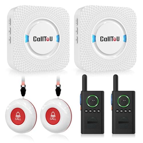 CallToU Caregiver Pager Wireless Alert Button Home Intercom System Long Range 2 Way Radio for Elderly/Patient/Pregnant/Home/Office - Image 1