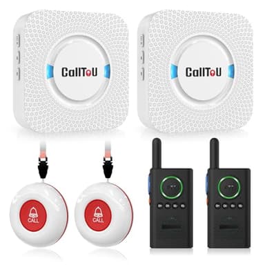 CallToU Caregiver Pager Wireless Alert Button Home Intercom System Long Range 2 Way Radio for Elderly/Patient/Pregnant/Home/Office - Image 1