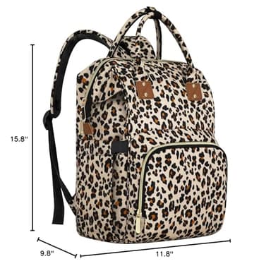 Diaper Bag Backpack Multifunction Maternity Diaper Bag for Baby Girls & Boys Large Capacity Travel Nappy Bags Leopard Print - Image 7