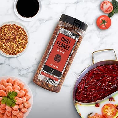 Soeos Chili Flakes, 7oz (198g), Medium Hot, Dried and Crushed Red Chili Pepper Flakes, Premium Chili Powder for Pizza, Chowder, Seafood, and Pasta - Image 6