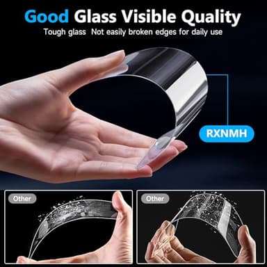 RXNMH 2 Pack Samsung Galaxy A15 5g Screen Protector With 2 Pack Fit For Samsung A15 Camera Lens Protector,Upgraded HD Tempered Glass, Touch Sensitive,Bubble Free,Case Friendly - Image 5