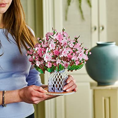 Paper Love HugePop 3D Cherry Blossom Pop Up Card with Detachable Paper Flower Bouquet, Gift for Birthday, Wedding, Thank You, All Occasions - Jumbo 10" x 14" Cards - Includes Envelope and Note - Image 3