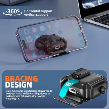 Inesore Compatible with AirPods 4th Case with Phone Stand & Cleaning Kit,Compatible with Magsafe,Magnetic Automatic Lock for Airpods 4 with Active Noise Cancellation Charging Cover (2024) - Image 4