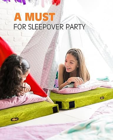 Gaialoop Thick Memory Foam Camping Mattress Sleeping Pad [Car/Tent/Cot] 3'' Portable Floor Play Mat Roll Up Mattress for Guests Sleepover Travel [Twin: 75 * 38 * 3"] - Image 7