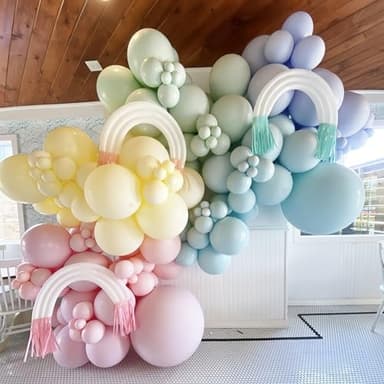 Voircoloria 130pcs Pastel Balloons Different Sizes 18" 12" 10" 5" Macaron Latex Balloon Garland Arch Kit for Birthday Easter Baby Shower Graduation Wedding Gender Reveal Anniversary Party Decorations - Image 4
