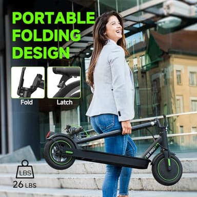 Electric Scooter for Adults, 19 Miles Long Range,19 Mph Top Speed, Commuting Electric Scooter with Turn Signals, Double Braking Systems E Scooter for Adults and Teens - Image 7