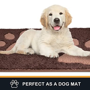 PURRUGS Dirt Trapping Door Mat 32" x 47", Non-Skid/Slip Machine Washable Microfiber Entryway Rug, Dog Doormat, Super Absorbent Welcome Mat for Muddy Wet Shoes and Paws, Brown - Image 4