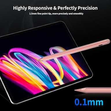 Tresoba Stylus Pen for iPad G2 2X Faster Charge iPencil, Compatible with Apple 2018-2025 iPad A16/10th/9th/8th/7th/6th Gen & Pro 12.9/11/13-inch M4 & Air 3rd/4th/5th/M2/M3 & Mini 5th/6th/7th, Rosegold - Image 8