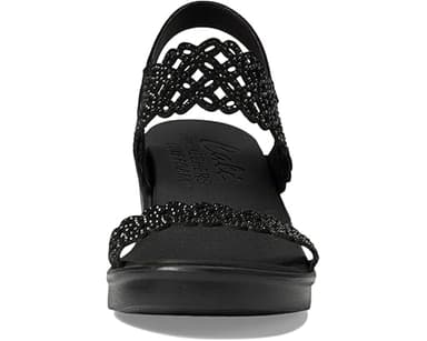Skechers Cali Women's womens Rumble on - Sassy Dayz Wedge Sandal, Black/Black, 7 US - Image 2
