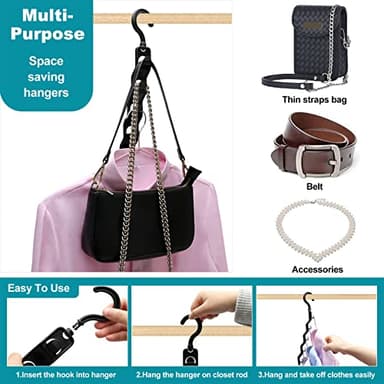 Closet Organizers and Storage,Upgraded Organization and Storage Clothes Hanger,12 Pack College Dorm Room Essentials,Sturdy Closet Organizer Home Essentials Space Saving Hangers for Thick Clothe - Image 6