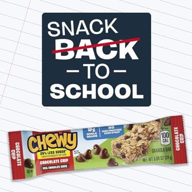 Quaker Chewy Granola Bars, 25% Less Sugar, 2 Flavor Variety Pack, (58 Pack) - Image 6