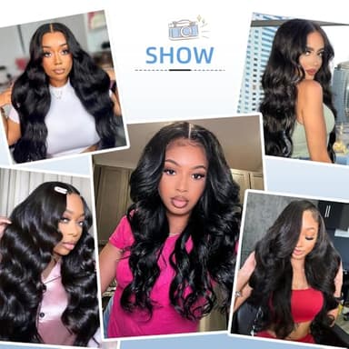 TEGASE 30 Inch 13x6 Lace Front Wigs Human Hair 200% Density Body Wave Lace Frontal Wigs Human hair Pre Plucked with Baby Hair Real Wig Human Hair Lace Front Wigs for Women Natural Color - Image 5