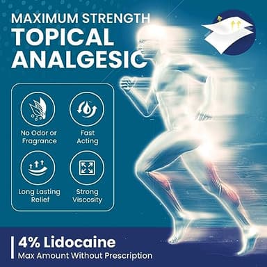 Sumifun 4% Lidocaine Pain Relief Patches 30 Count Maximum Strength Numbing Gel Patch for Back Knee Neck Joint Ache Muscle Soreness Topical Analgesic FSA or HSA Eligible - Image 2