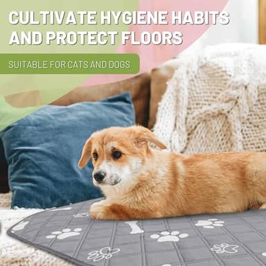 PatiencET Washable Pee Pads for Dogs, 24'' x 36" Reusable Puppy Pads with Super Absorbent, 2 Pack Puppy Potty Pads with Waterproof Bottom for Pet Training, Housebreaking and Incontinence - Image 7