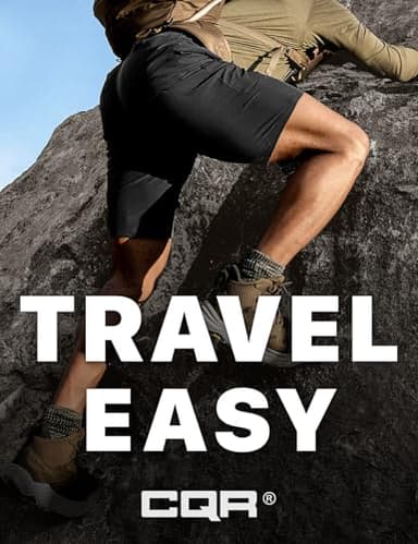 CQR Men's Quick Dry Stretch Hiking Cargo Shorts, Lightweight Water Resistant Tactical Casual, Golf & Outdoor with Pockets, Routine Black, 36W x 10L - Image 4
