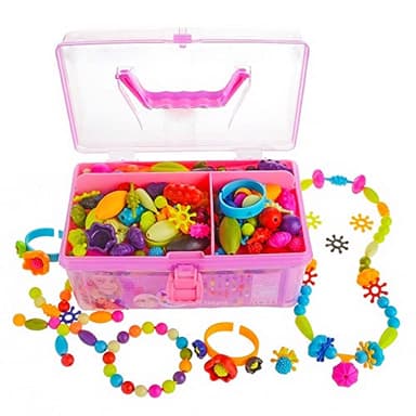 GILI Pop Beads - Jewelry Making Kit for 3 4 5 6 7 8 Year Old Little Girls - Arts and Crafts Toys for Kids Age 4yr-8yr - Necklace Bracelet Creativity Snap Set Top Best Christmas Birthday Gifts (500pcs) - Image 1