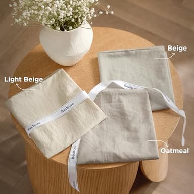 Bedsure King Size Comforter Set, Beige Soft Prewashed Bedding for All Seasons, 3 Pieces GentleSoft™ Warm Down Alternative Bed Set, 1 Lightweight Comforter (104"x90") and 2 Pillowcases (20"x36") - Image 8